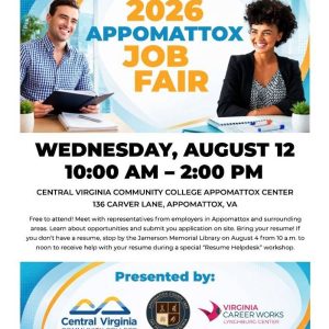 Flyer for August 12 Job Fair