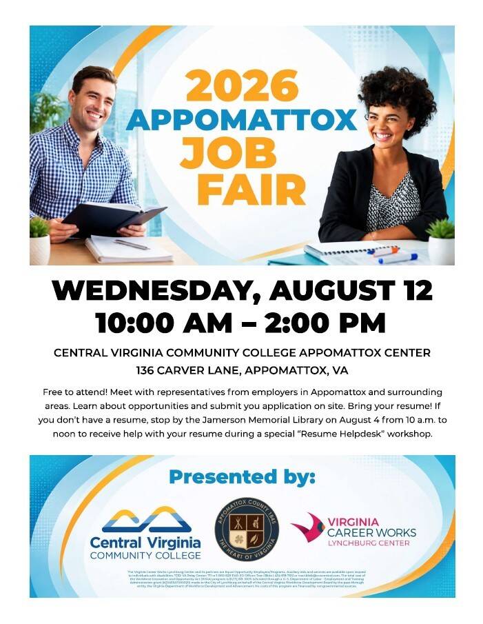 Flyer for August 12 Job Fair