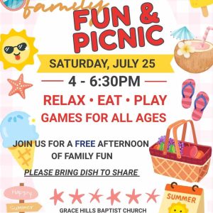 Flyer for Picnic July 25