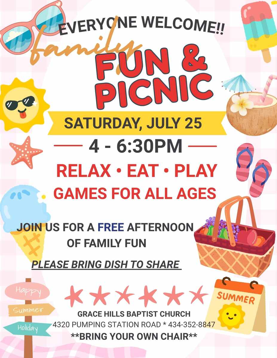 Flyer for Picnic July 25
