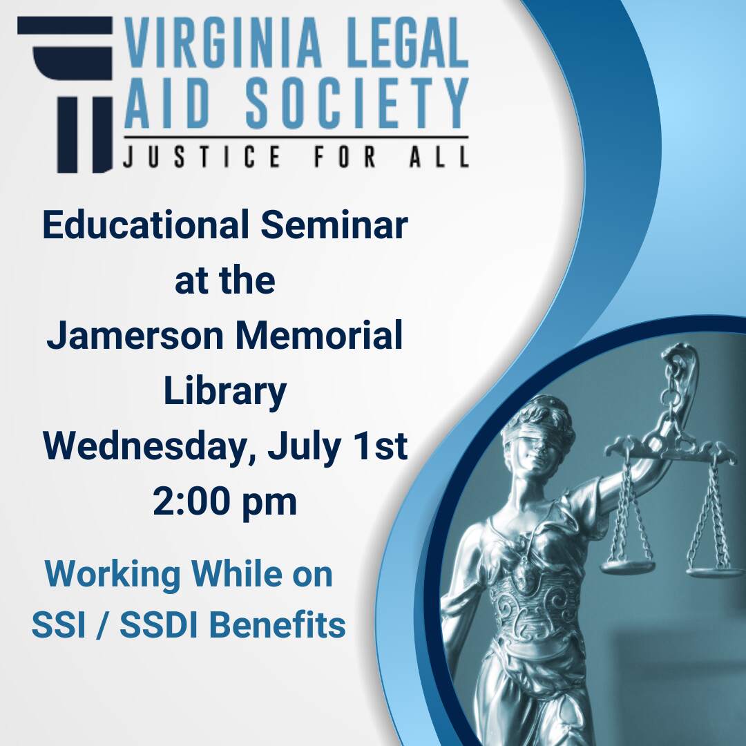 Flyer for Legal Aid July