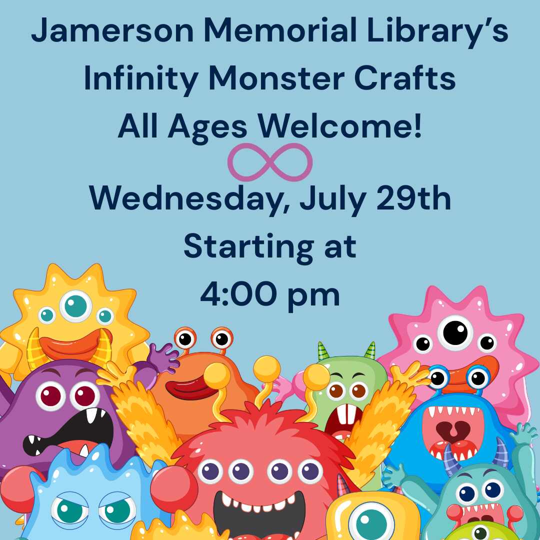 Flyer for Infinity Monster Crafts