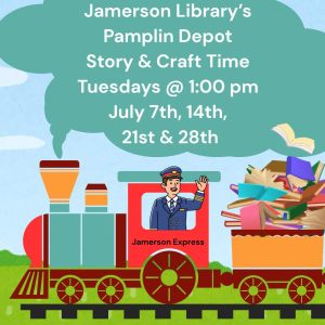 Flyer for Story and Craft Time July