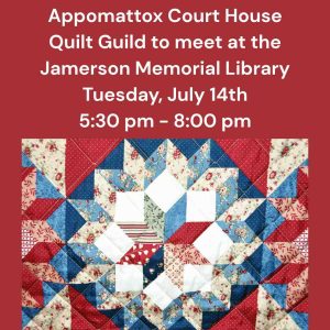 Flyer for Quilt Guild July 14