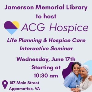 Flyer for ACG Hospice Seminar