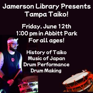Flyer for Tampa Taiko