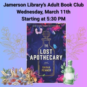 Flyer for Adult Book Club