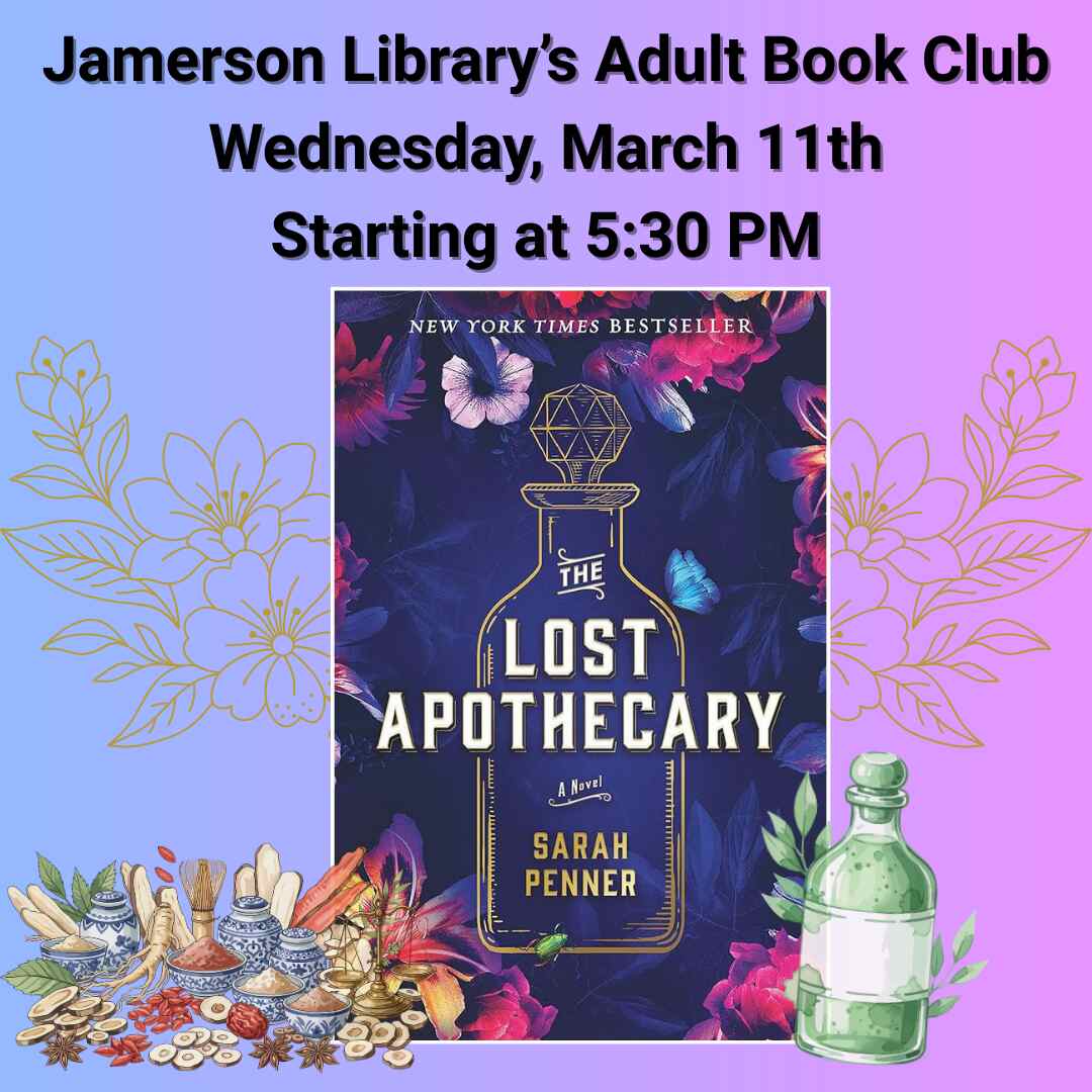 Flyer for Adult Book Club