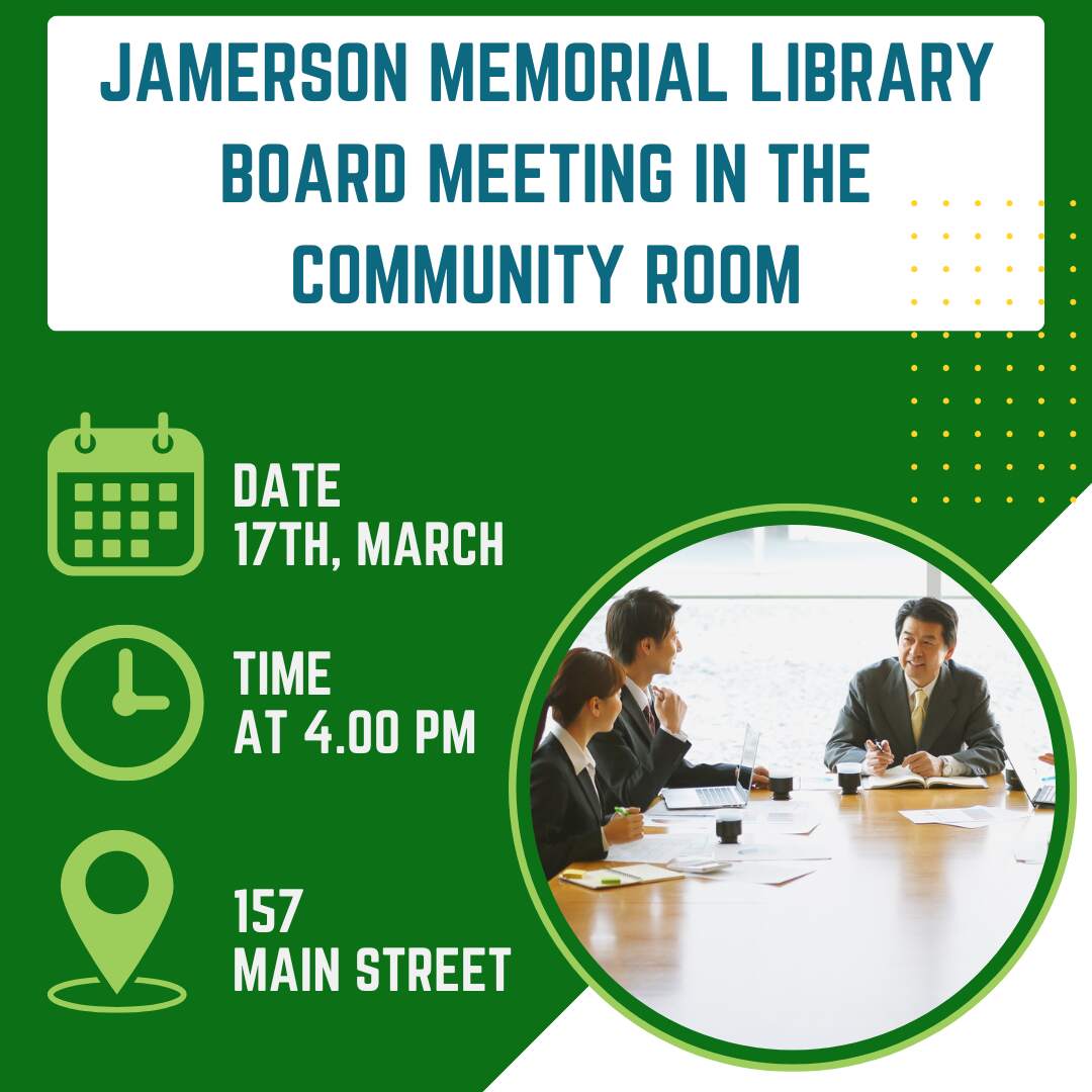 Flyer for Board Meeting March 17