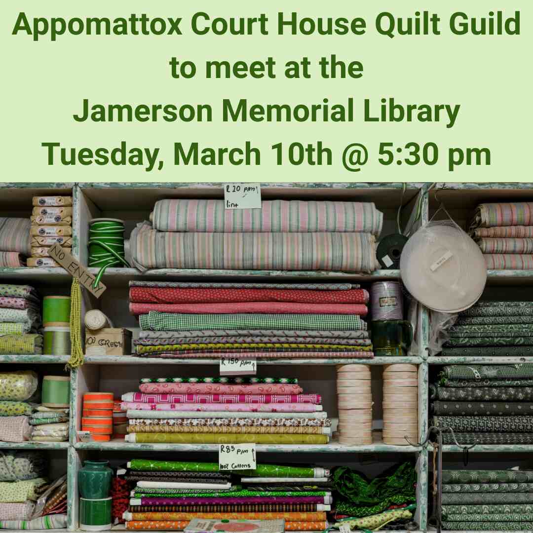 Flyer for March quilt guild