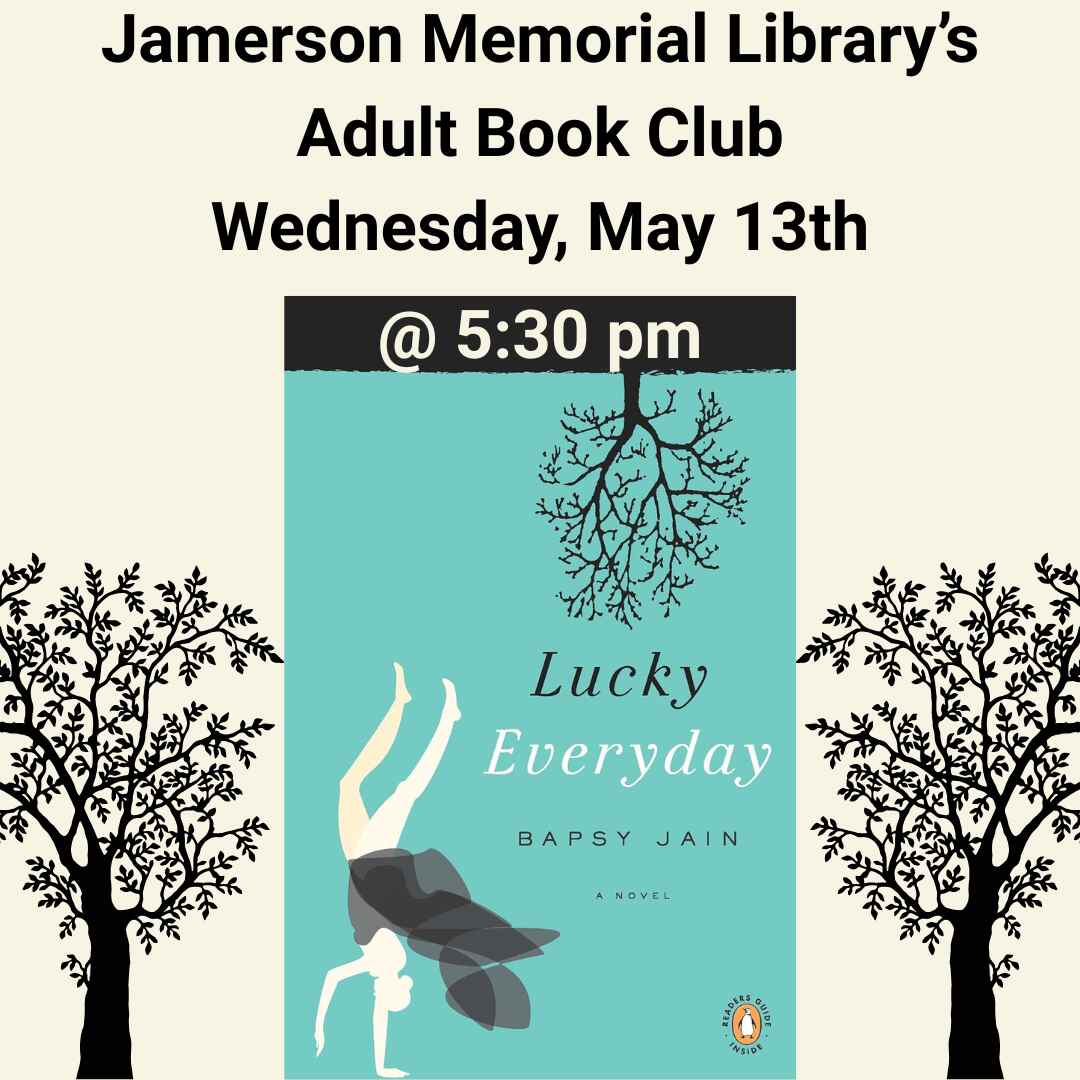 Flyer for Adult Book Club