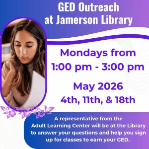 Flyer for May GED