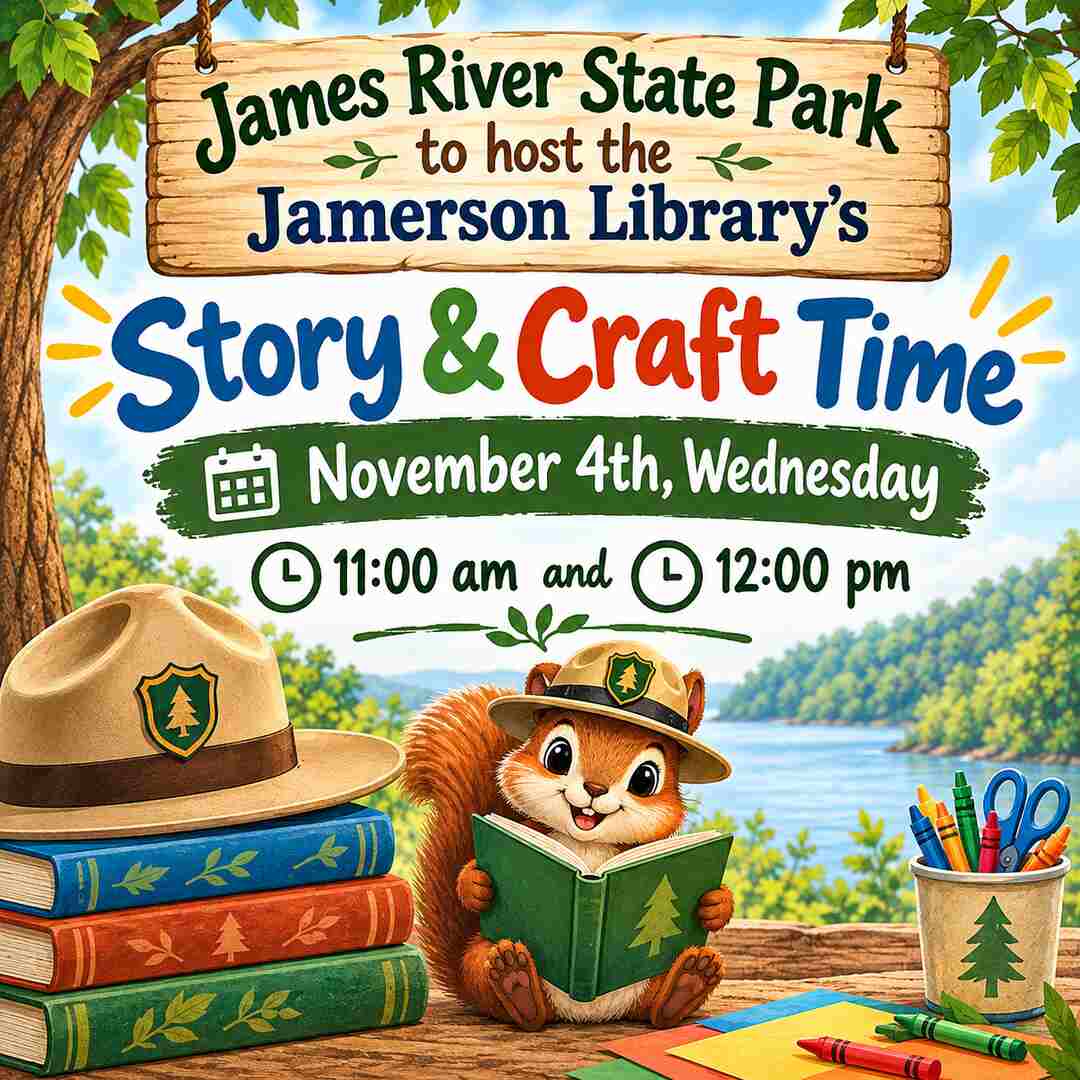 Flyer for Story and Craft Time Nov 4