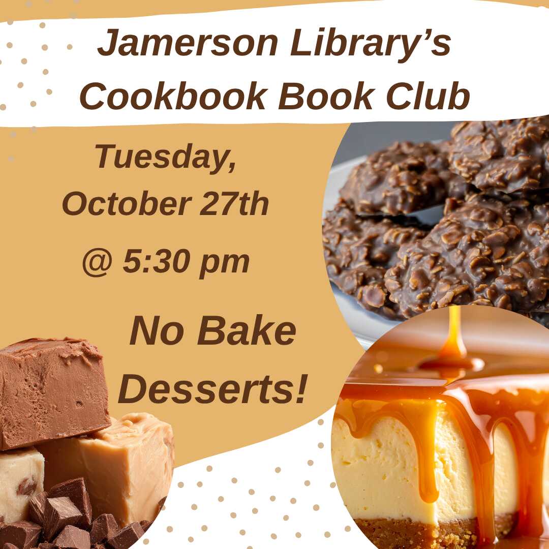 Flyer for Cookbook Club Oct 27