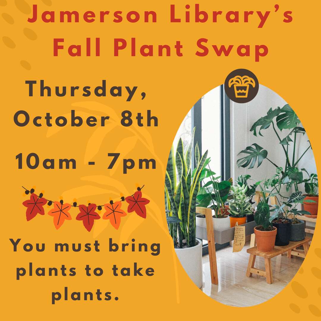 Flyer for Oct 8 plant swap