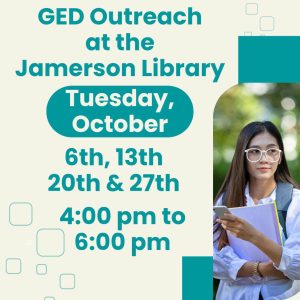 Flyer for GED Outreach October