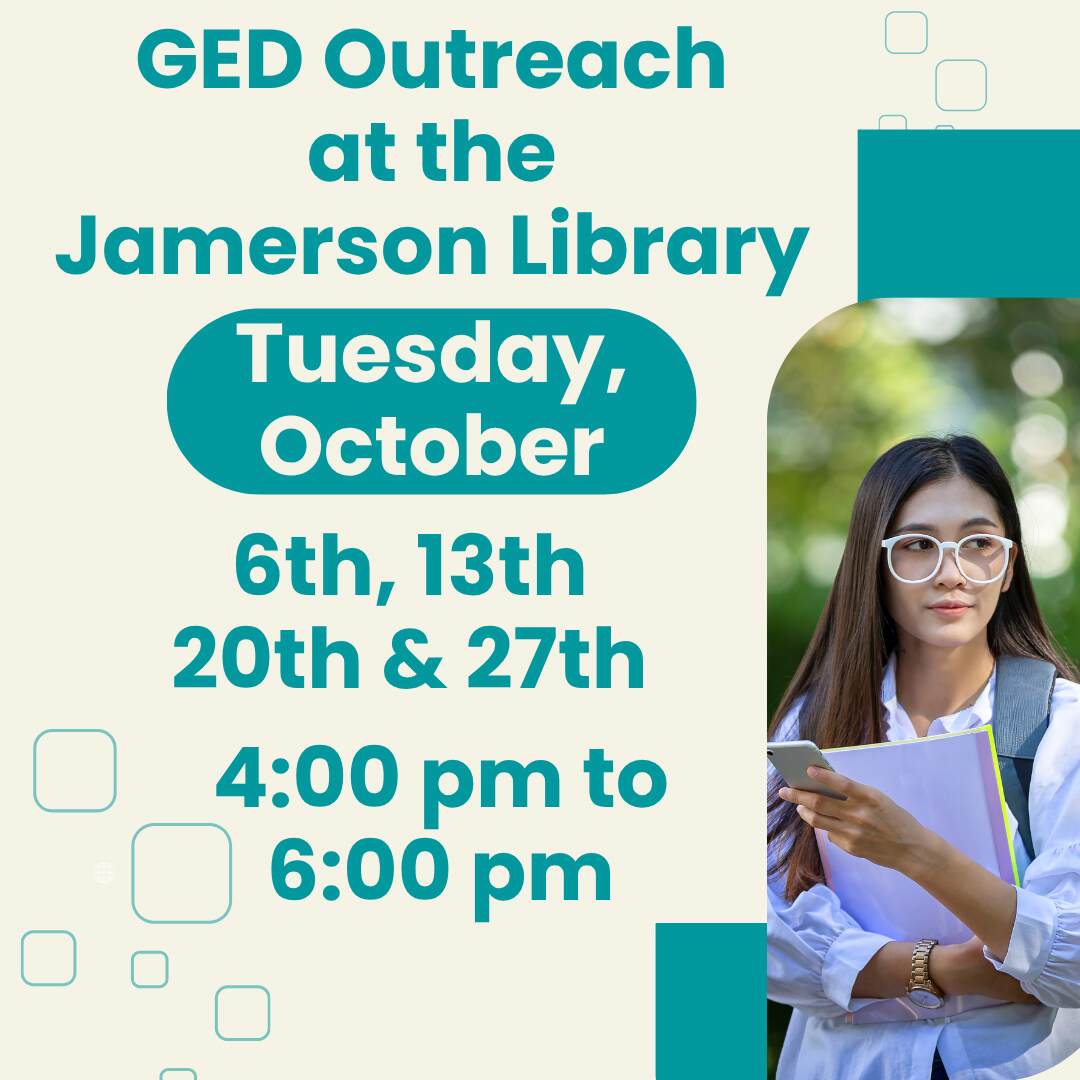 Flyer for GED Outreach October