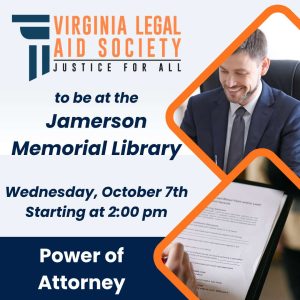 Flyer for Legal Aid Oct 7
