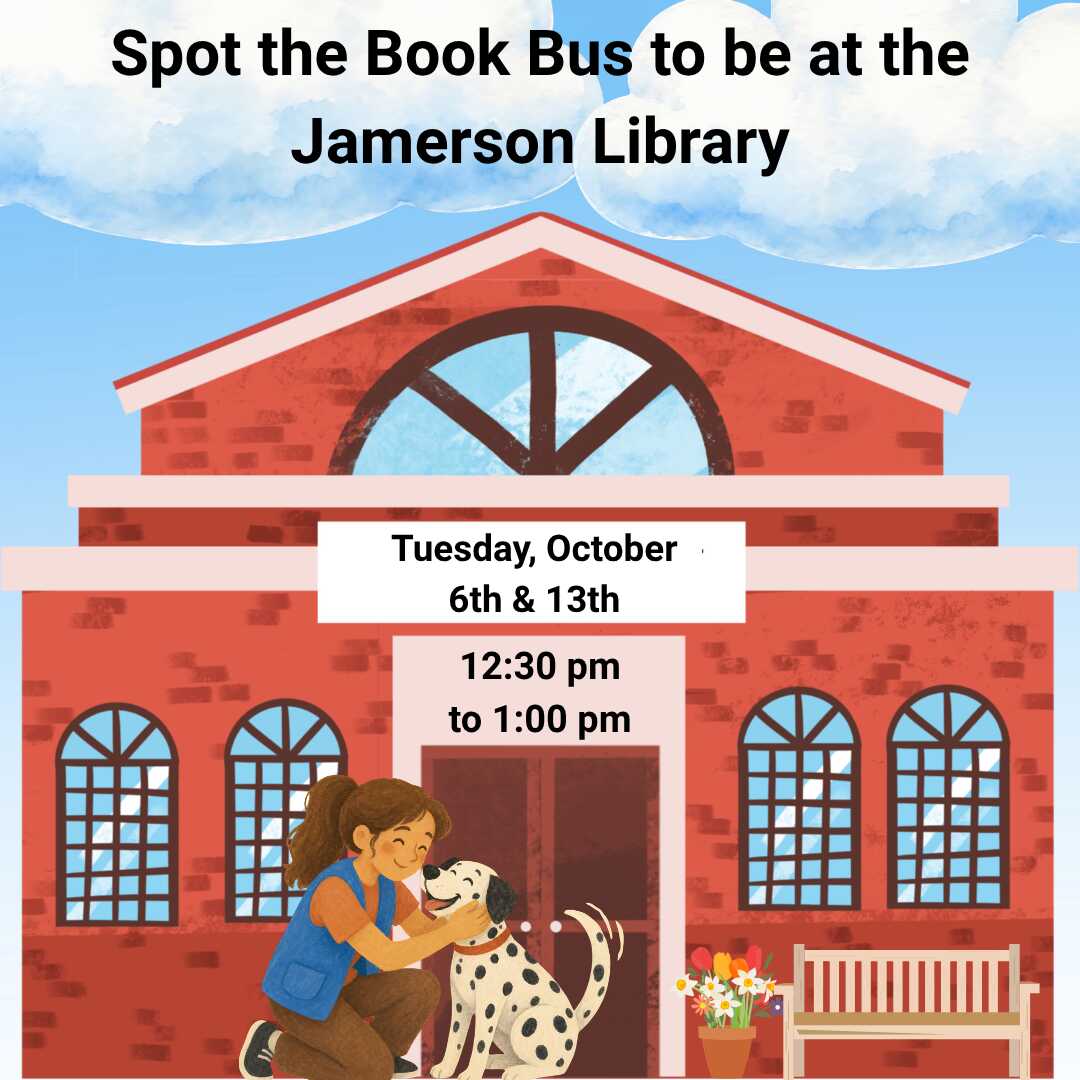 Flyer for Oct Spot the book bus