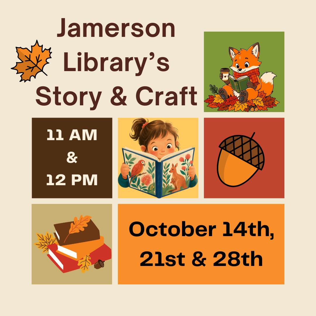 Flyer for Story and Craft Oct 14