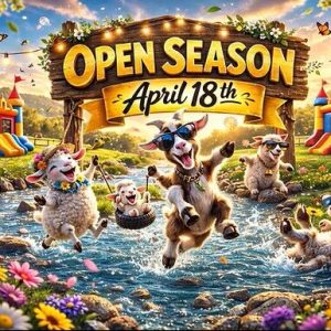 Flyer for Opening Day at Whimsy Pines