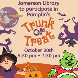 Flyer for Pamplin Trunk or Treat Oct 30