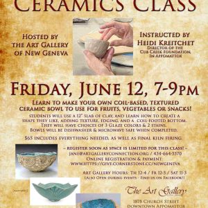 Flyer for Ceramics Class