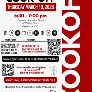 Flyer for Relay for Life Cook-off