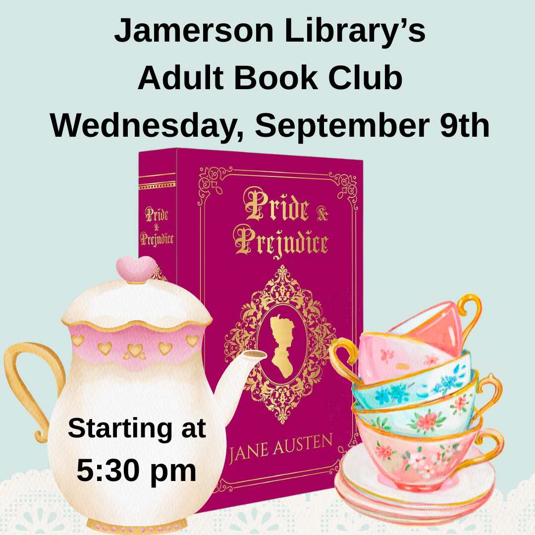 Flyer for Adult Book Club Sep 9