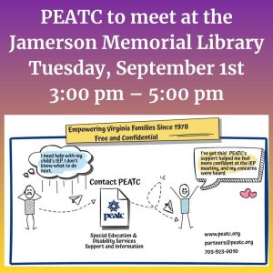 Flyer for PEATC Sep 1