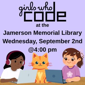 Flyer for Sept 2 Girls who code