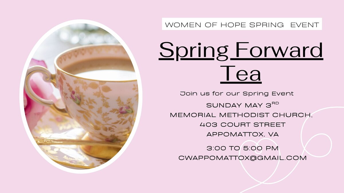Flyer for Spring Forward Tea