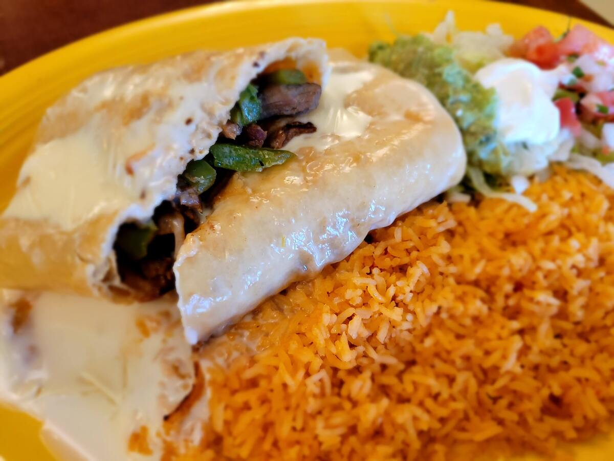 Enchiladas with rice