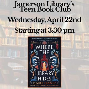 Flyer for April Teen book club