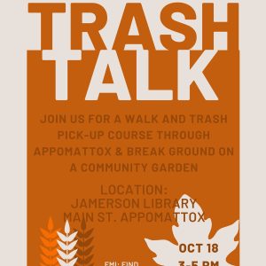 Flyer for Trash Talk Oct 18