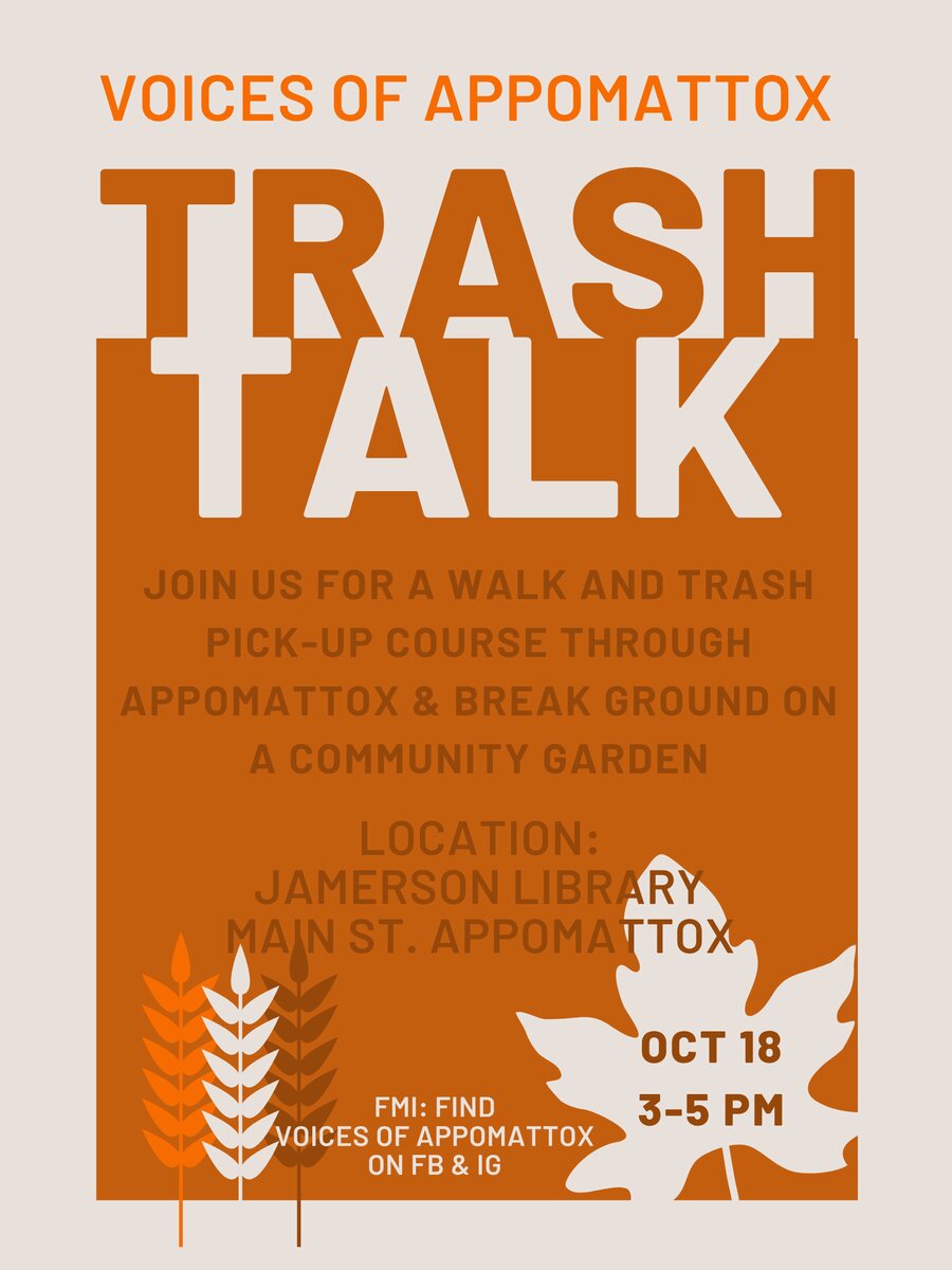 Flyer for Trash Talk Oct 18