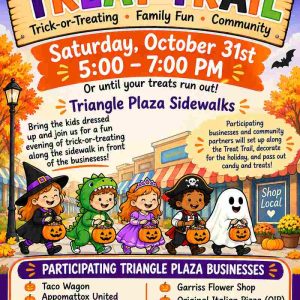 Flyer for Treat Trail Oct 31