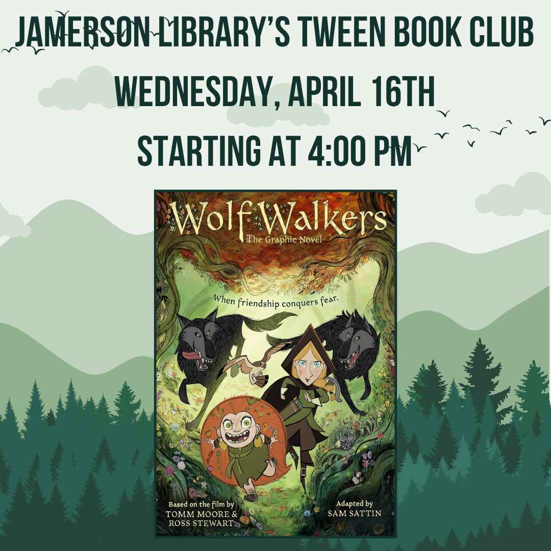 Flyer for April Tween book club