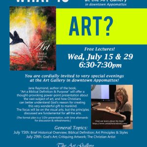 Flyer for What is Art presentation