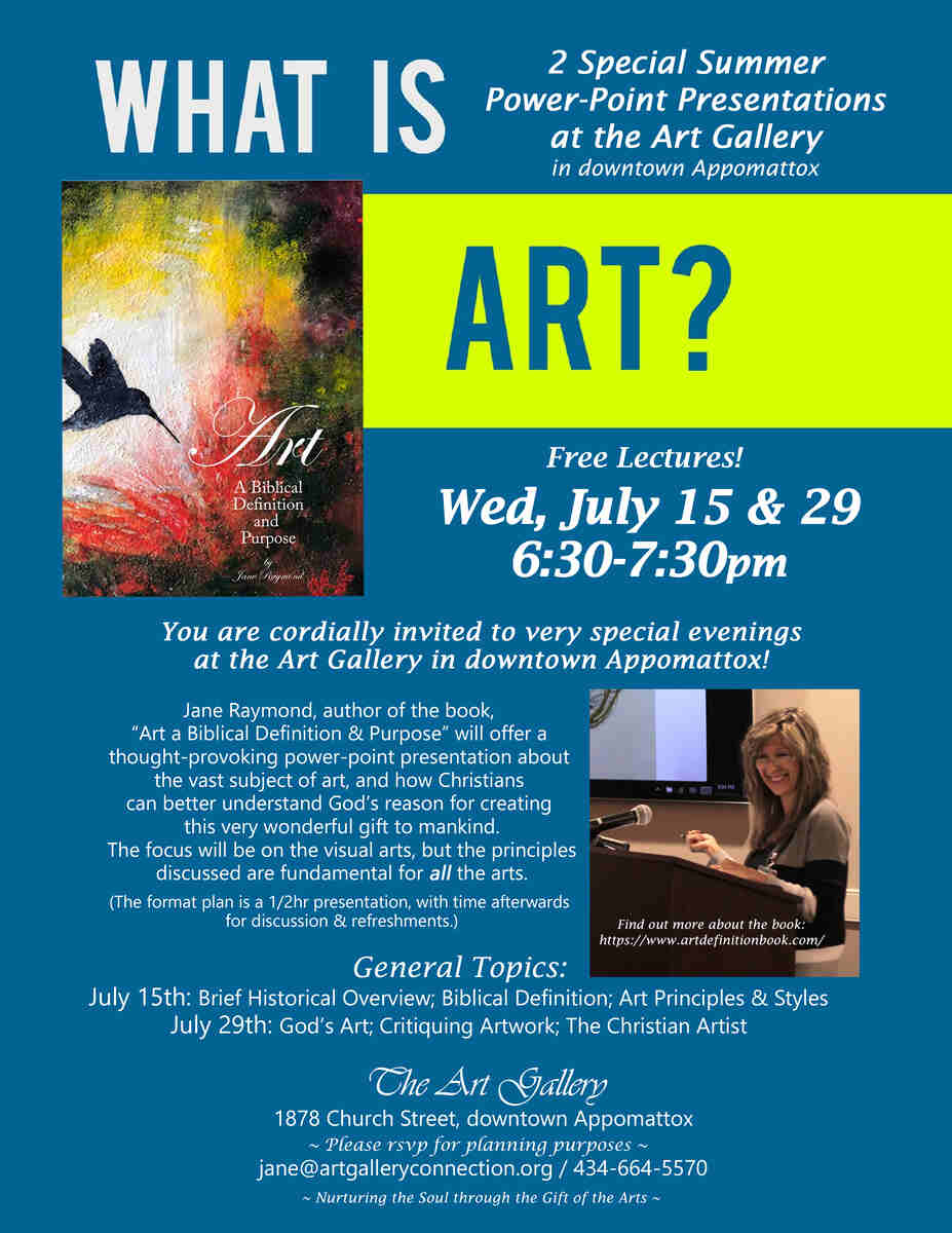 Flyer for What is Art presentation
