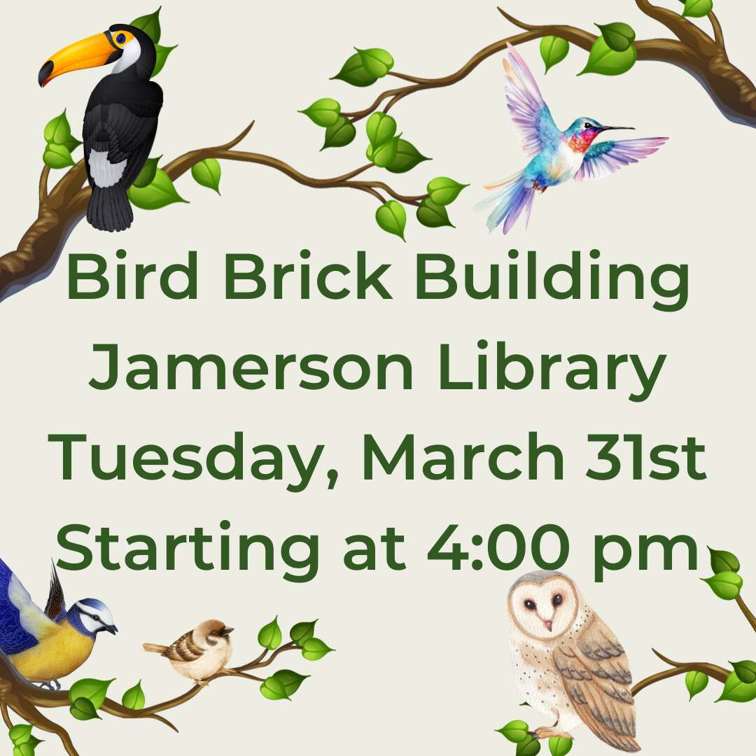 Flyer for Bird Brick Building Mar 31