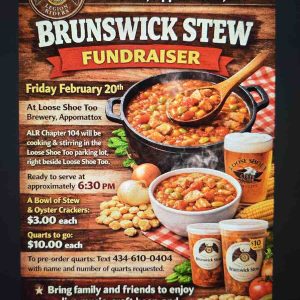 Flyer for brunswick stew fundraiser