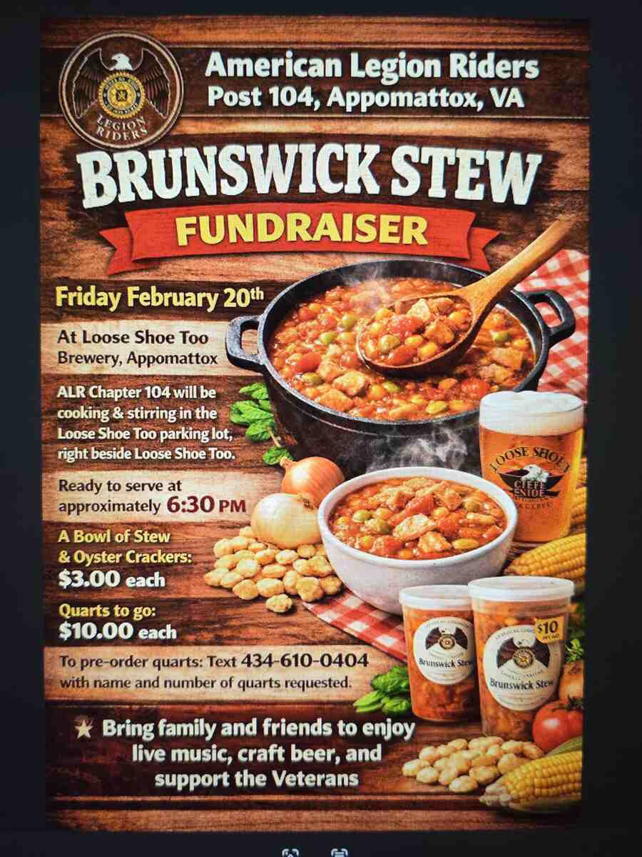 Flyer for brunswick stew fundraiser