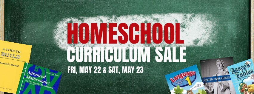 Flyer for homeschool sale