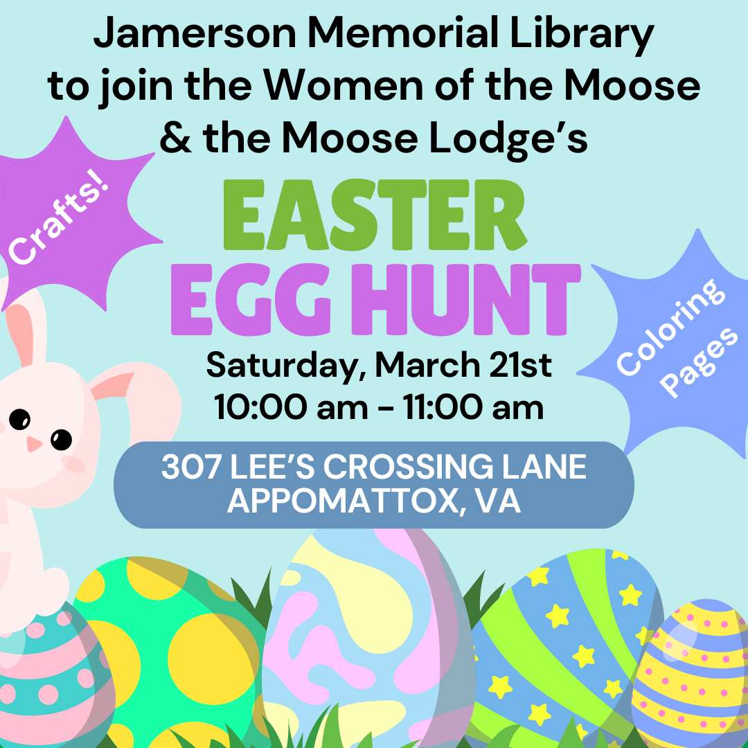 Flyer for JML at Moose Lodge Egg Hunt