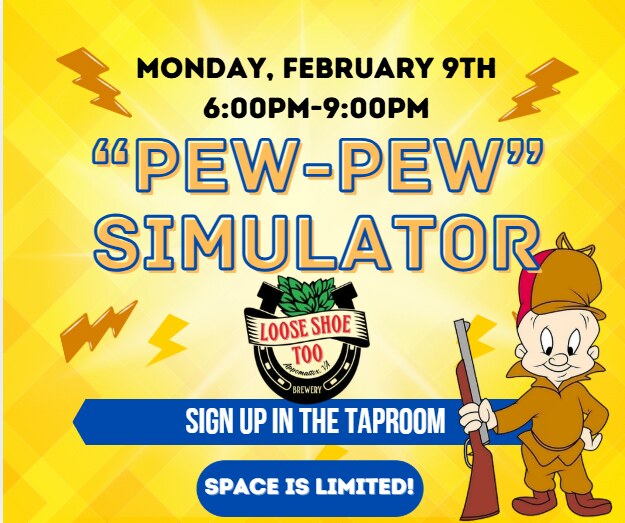 Flyer for pew pew simulator