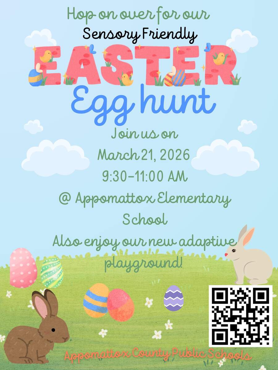 Flyer for Sensory Friendly Egg Hunt