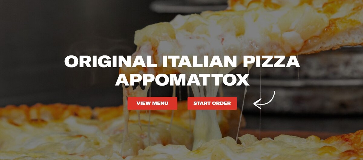 pizza with text for original italian pizza